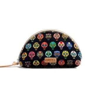 NWT Consuela Tiny pattern medium cosmetic Pouch Bag Case - Sugar Skulls
